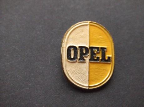 Opel auto logo wit geel
